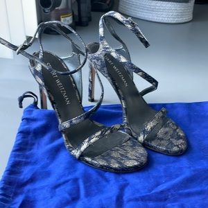 Stuart Weitzman Blue/Silver Heels size 7